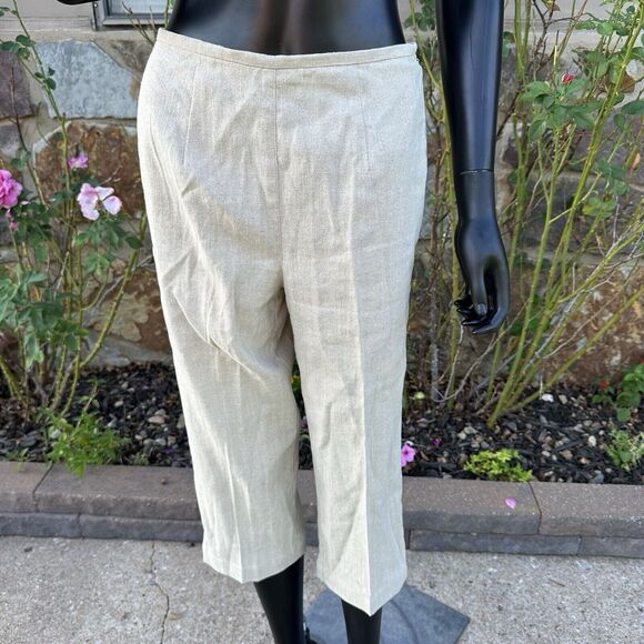 Liz Claiborne Linen 2 Piece Set Womens Size 8 Tunic Size 6 Petite Pants Beige - Picture 16 of 16